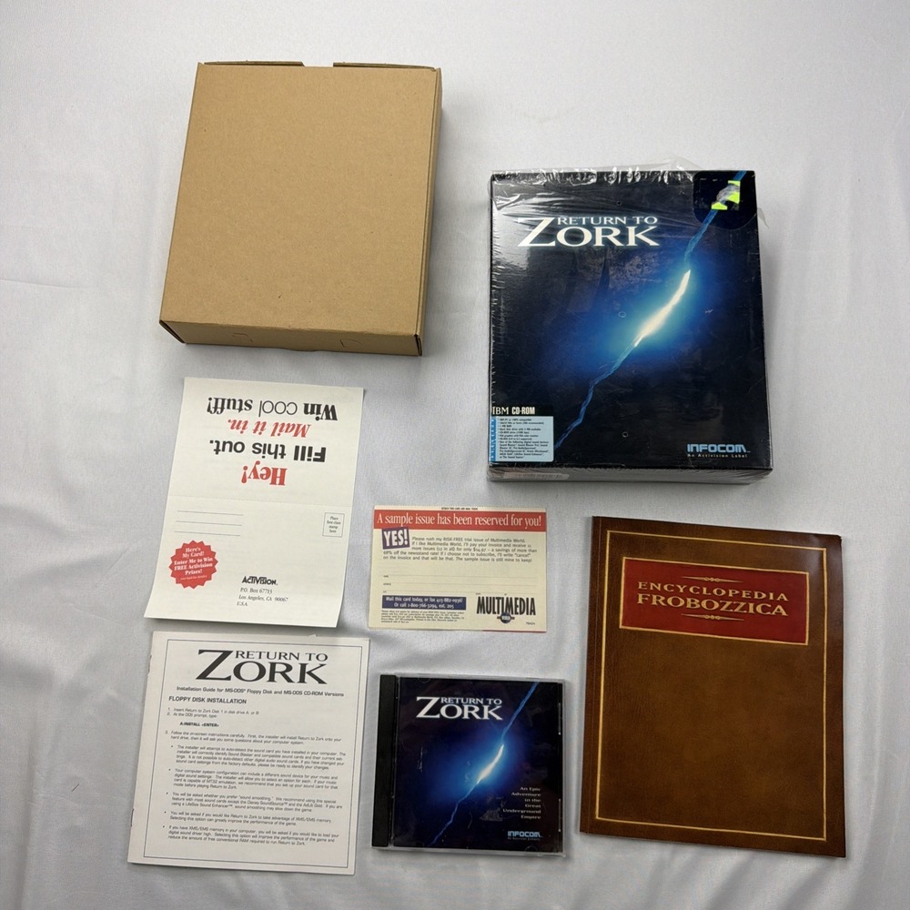 VINTAGE Return To Zork 1990s BIG BOX IBM CD ROM Game